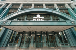 KBC group building entrance